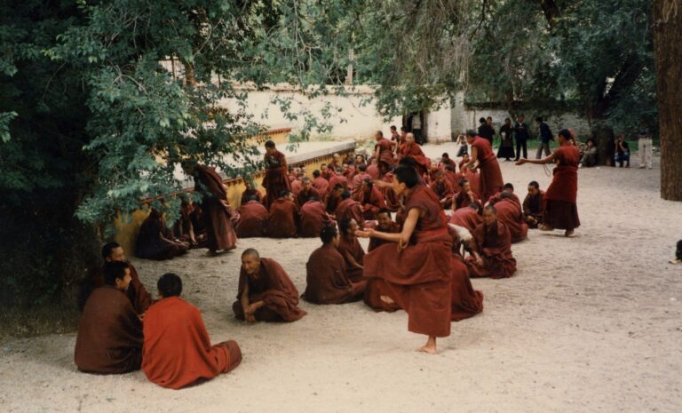 Tibetan monks debating sutras